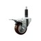 Service Caster 3'' Maroon Poly Swivel 1'' Expanding Stem Caster Total Lock Brake SCC-EXTTL20S314-PPUB-MRN-1 - alternate 1